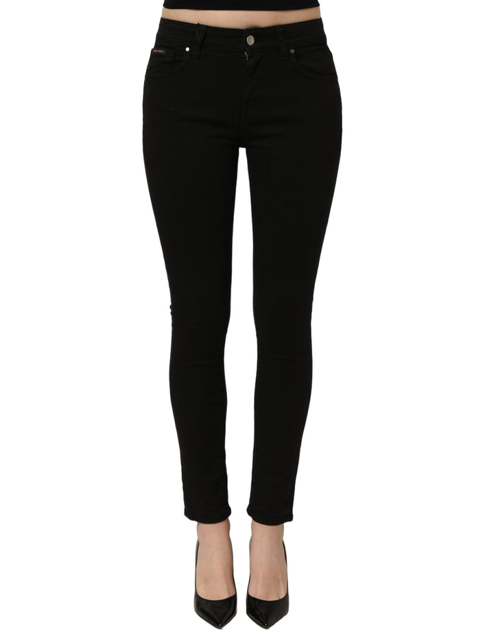 Dolce &amp; Gabbana Black Cotton Stretch Skinny Denim Jeans