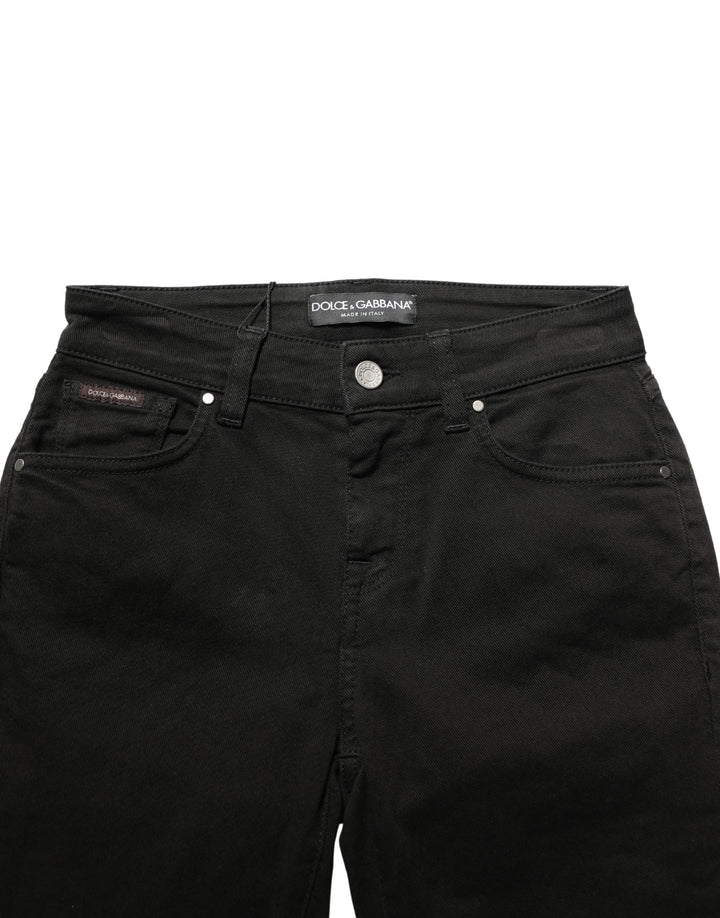 Dolce &amp; Gabbana Black Cotton Stretch Skinny Denim Jeans