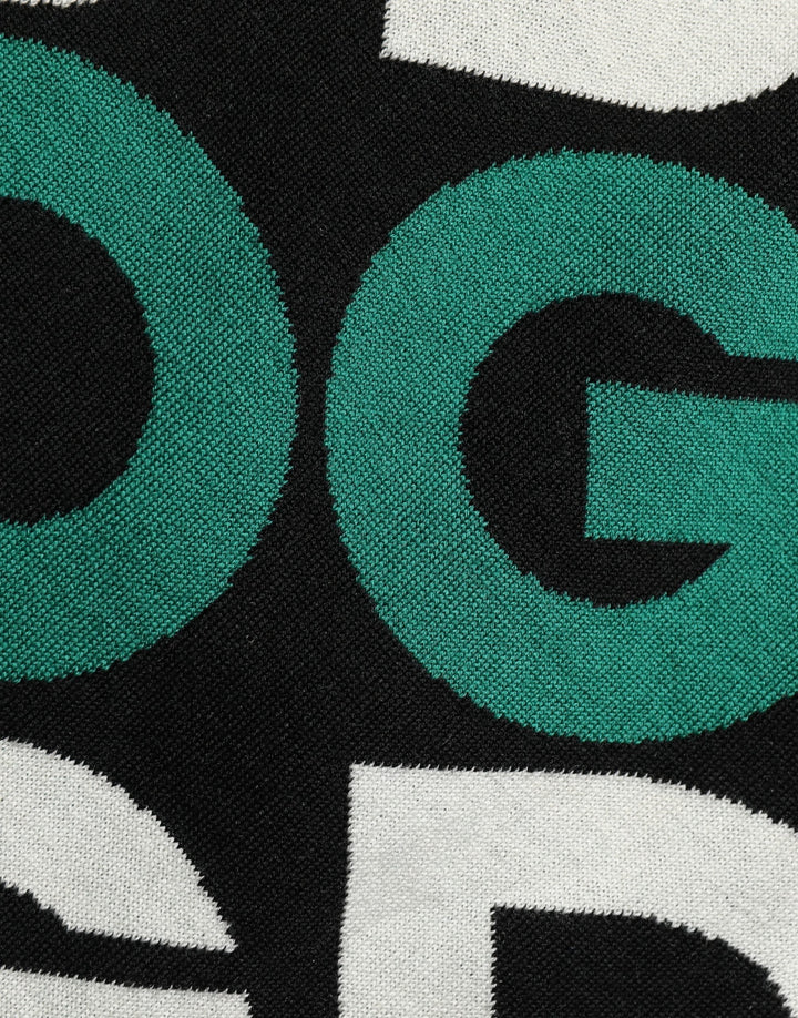 Dolce &amp; Gabbana Black Wool Logo Jogger Sweatpants Pants
