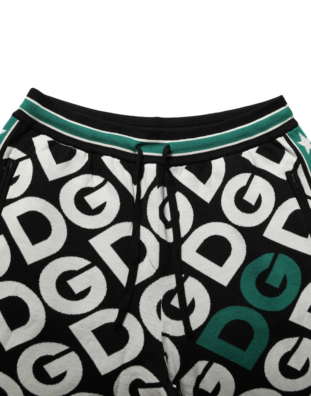 Dolce &amp; Gabbana Black Wool Logo Jogger Sweatpants Pants