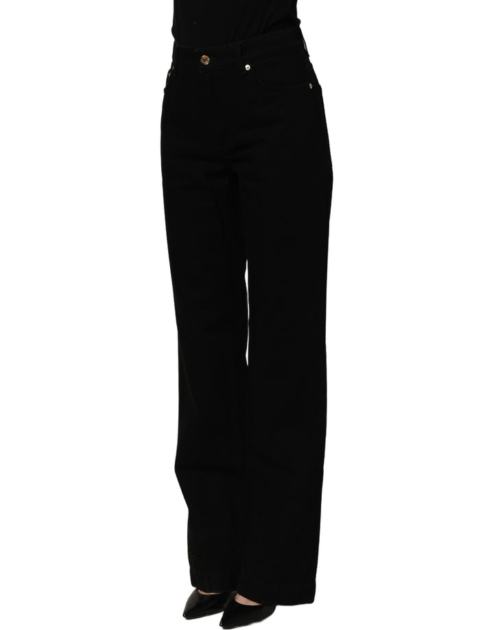 Dolce &amp; Gabbana Black Cotton Stretch Straight Denim Jeans