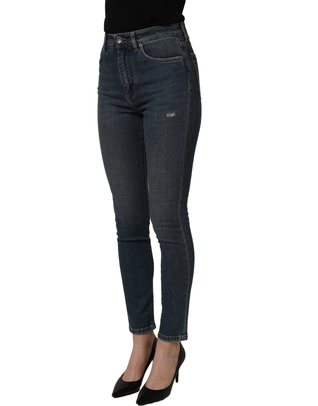 Dolce &amp; Gabbana Blue Cotton Stretch Skinny Denim Trouser Jeans
