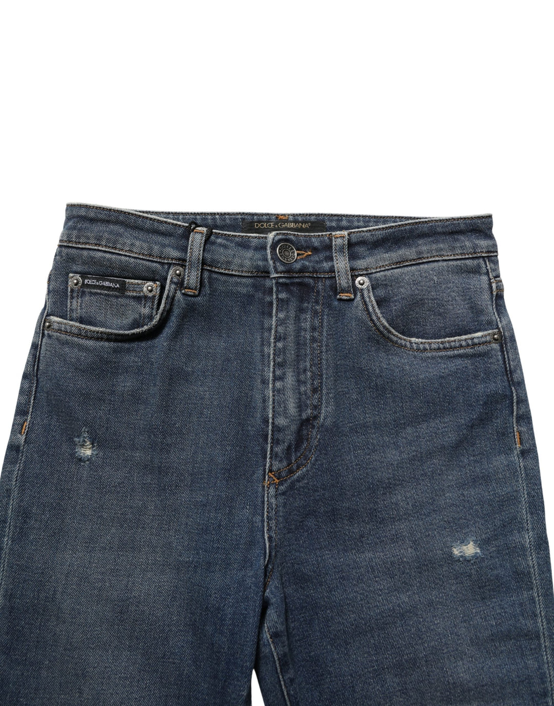 Dolce &amp; Gabbana Blue Cotton Stretch Skinny Denim Trouser Jeans