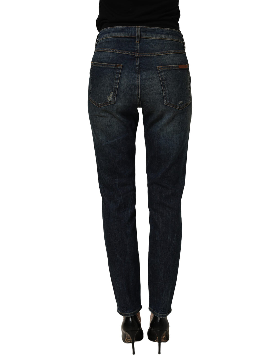 Dolce &amp; Gabbana Blue Cotton Stretch Skinny Denim Jeans