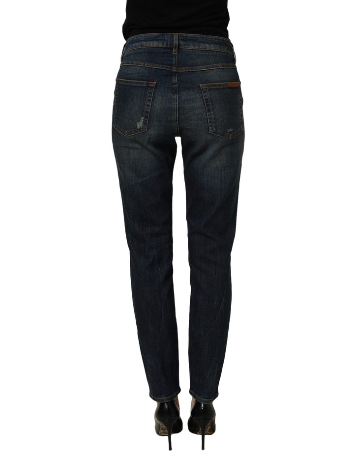 Dolce &amp; Gabbana Blue Cotton Stretch Skinny Denim Jeans