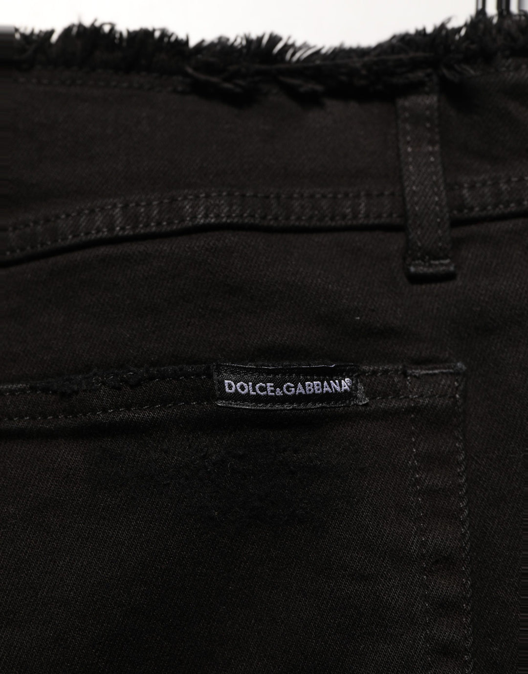 Dolce &amp; Gabbana Black Cotton Skinny Denim Trouser Jeans