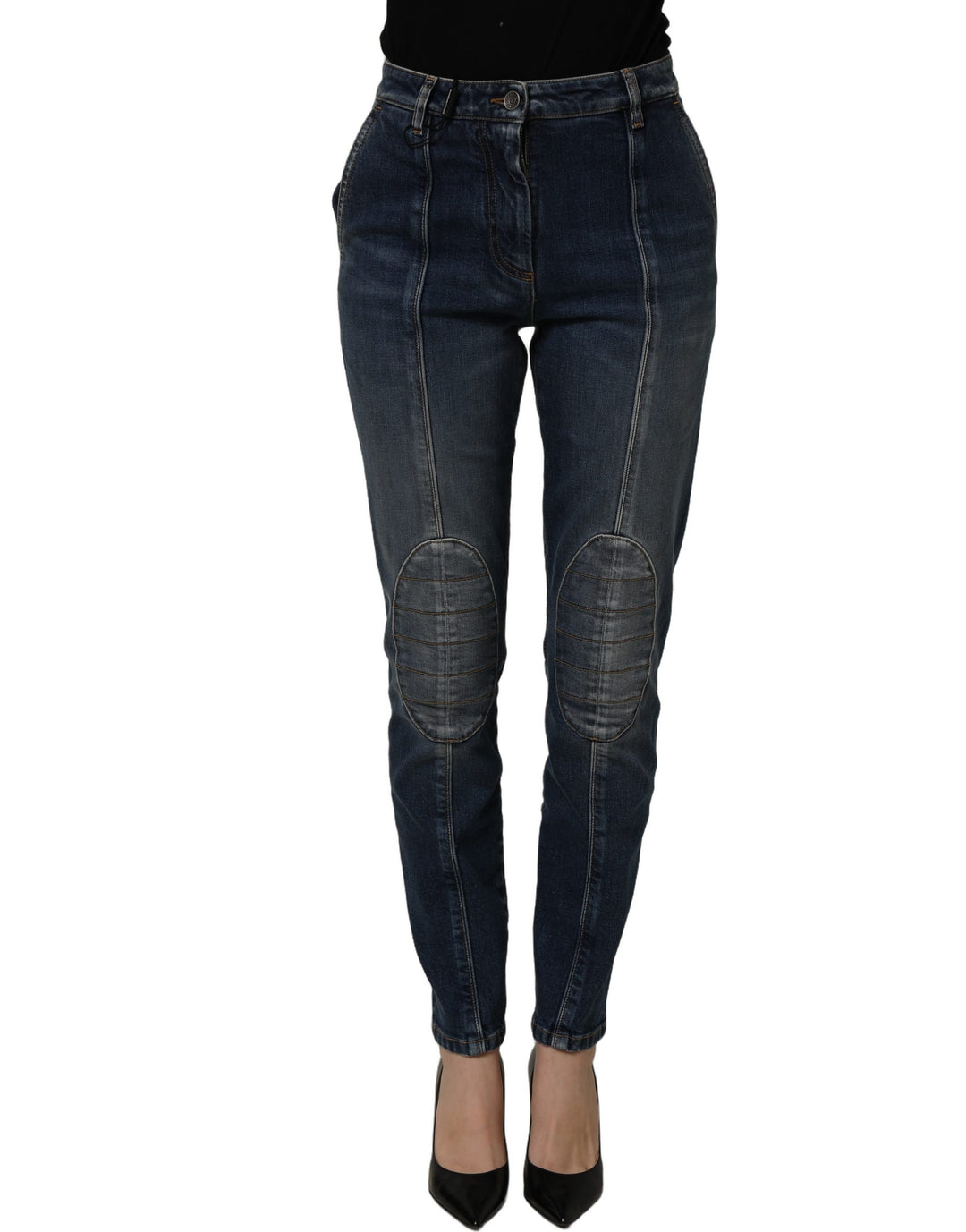 Dolce &amp; Gabbana Dark Blue Cotton Stretch Skinny Denim Jeans