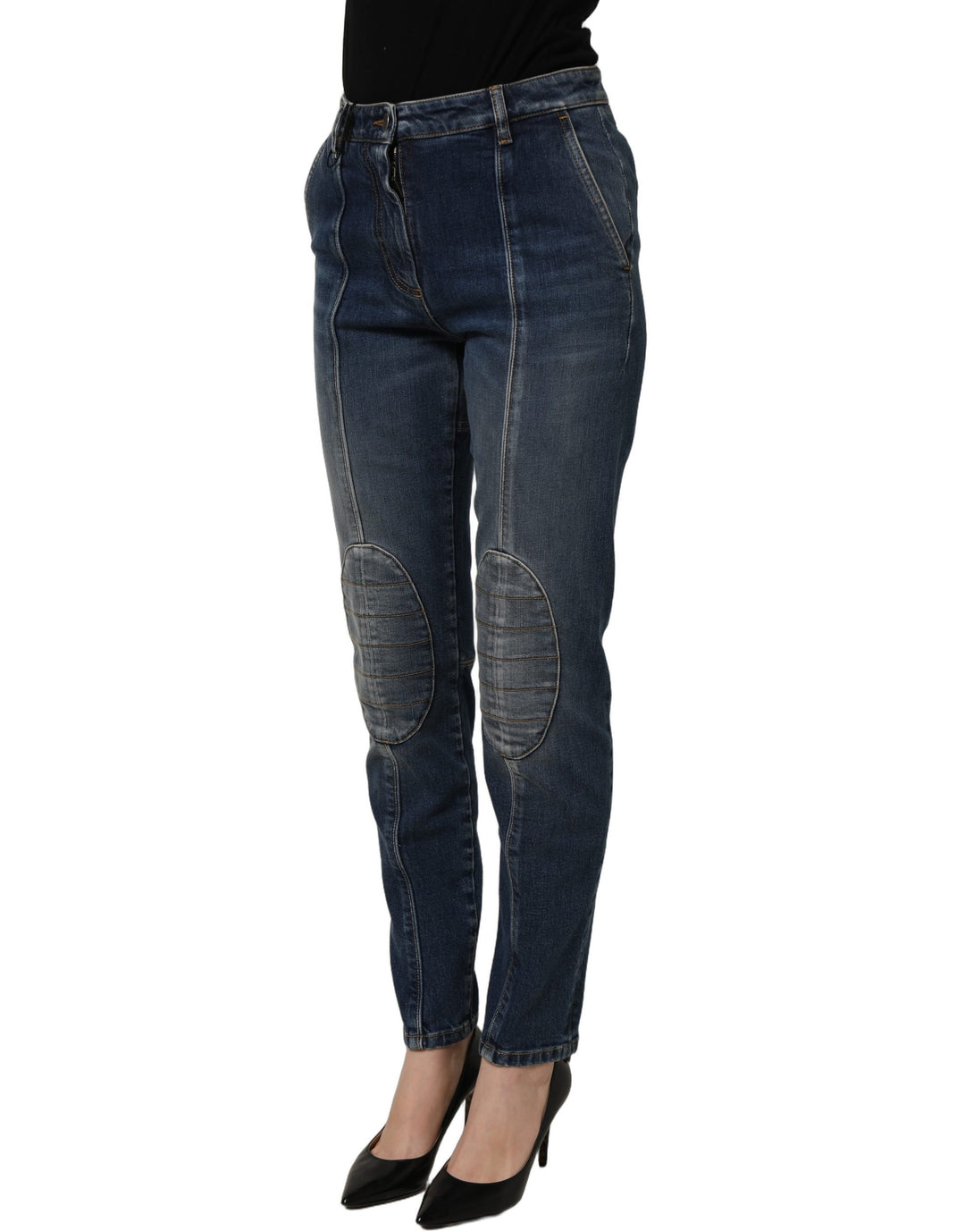 Dolce &amp; Gabbana Dark Blue Cotton Stretch Skinny Denim Jeans