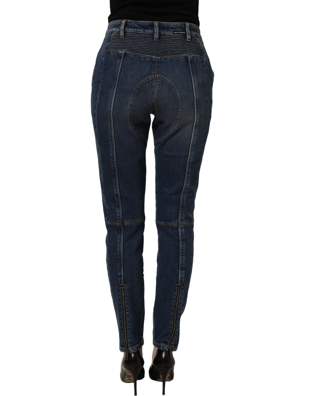 Dolce &amp; Gabbana Dark Blue Cotton Stretch Skinny Denim Jeans
