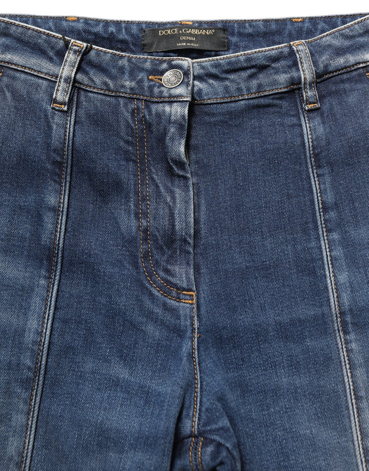 Dolce &amp; Gabbana Dark Blue Cotton Stretch Skinny Denim Jeans