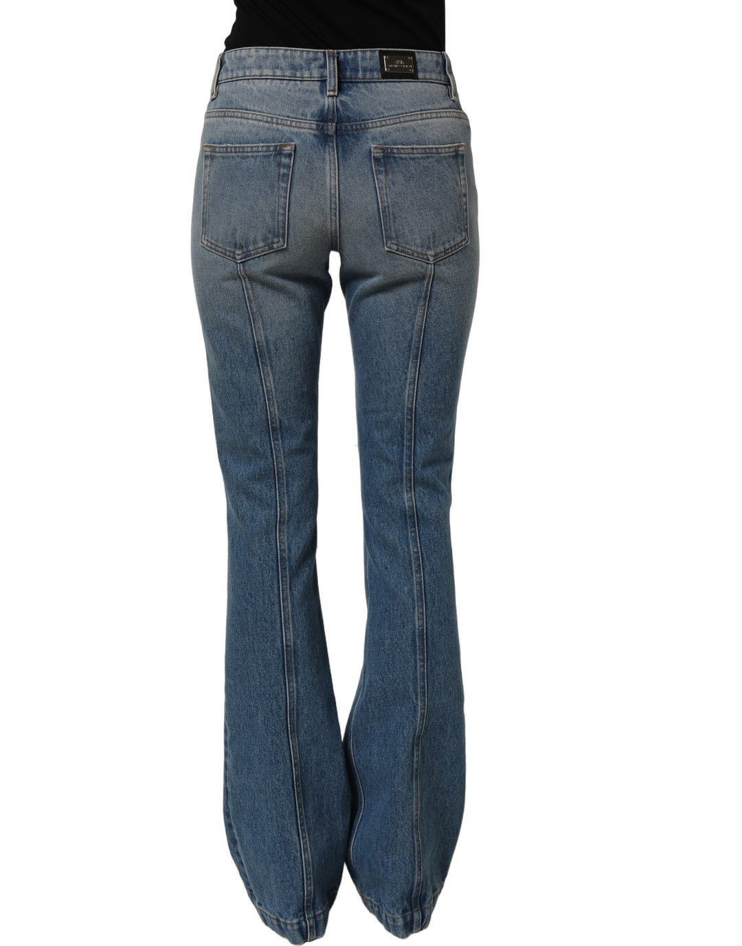 Dolce &amp; Gabbana Blue Cotton Boot Cut Denim Trouser Jeans