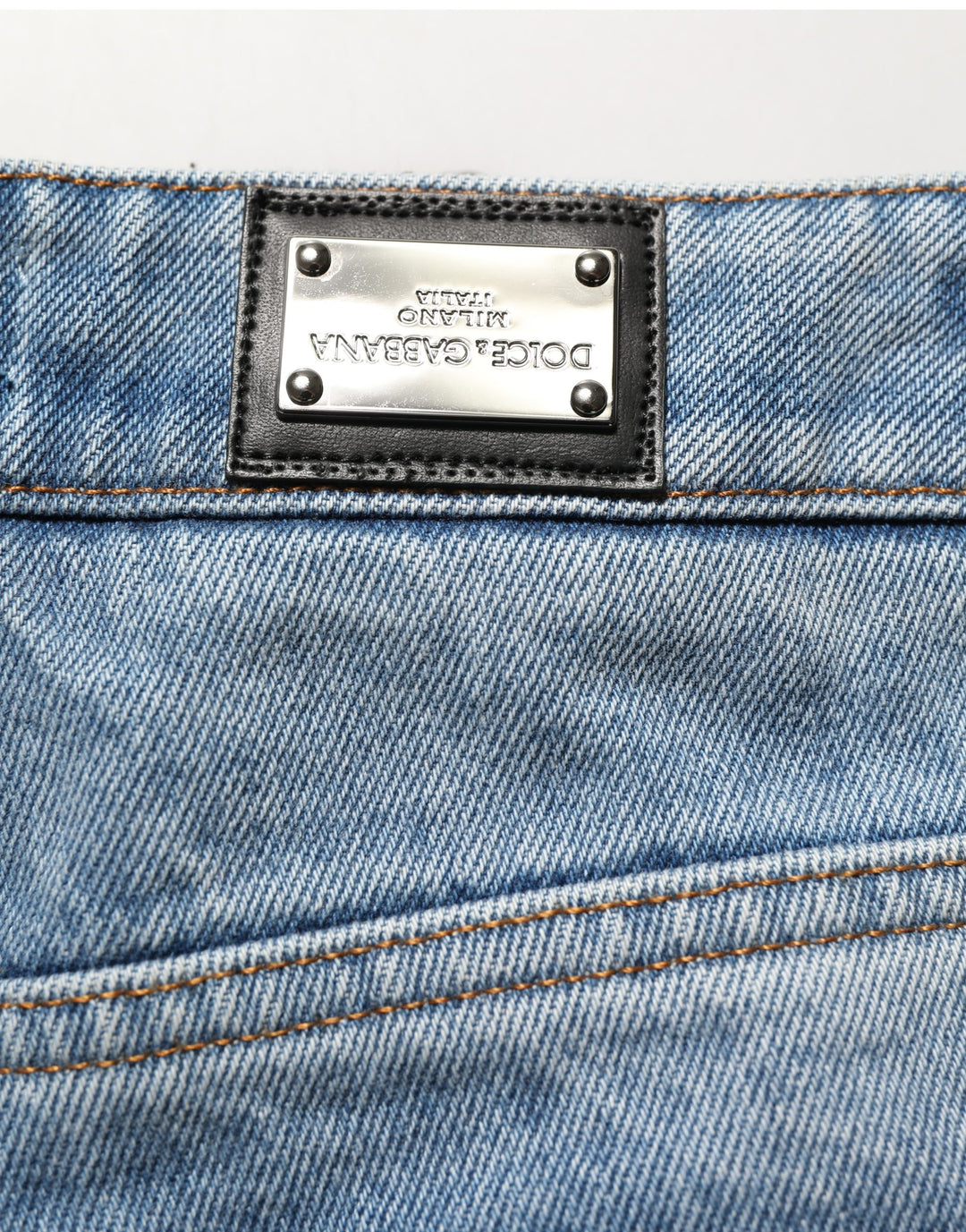 Dolce &amp; Gabbana Blue Cotton Boot Cut Denim Trouser Jeans