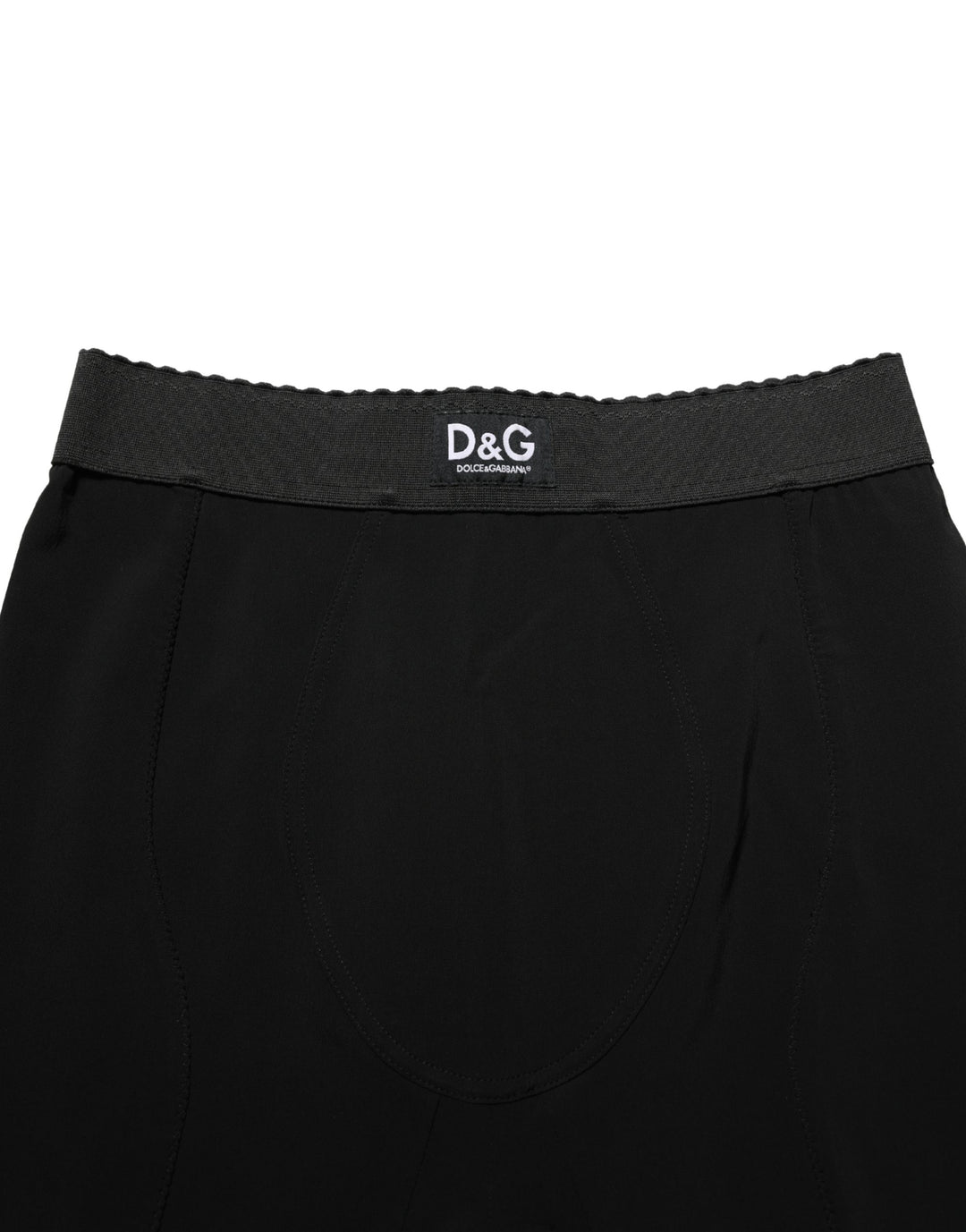 Dolce &amp; Gabbana Black Viscose High Waist Capri Trouser Pants