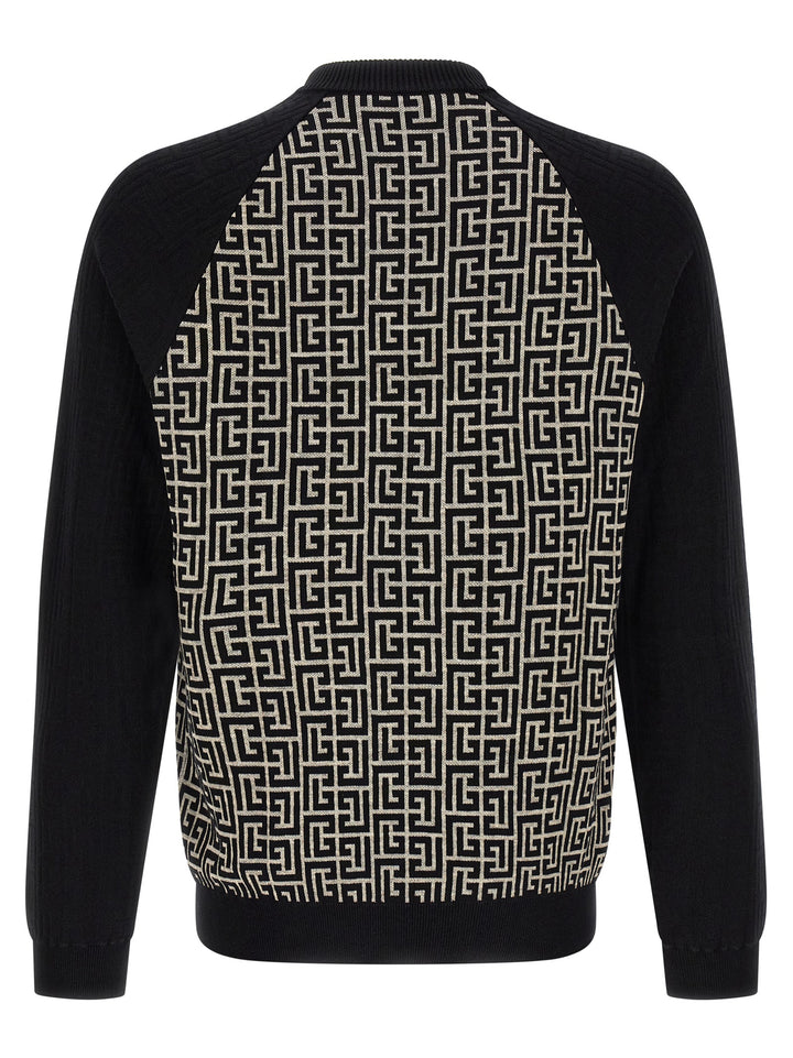 Balmain Bicolor Cotton Cardigan