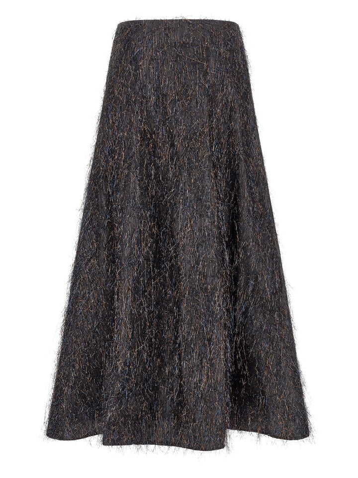 Peserico Blue Viscose Midi Skirt