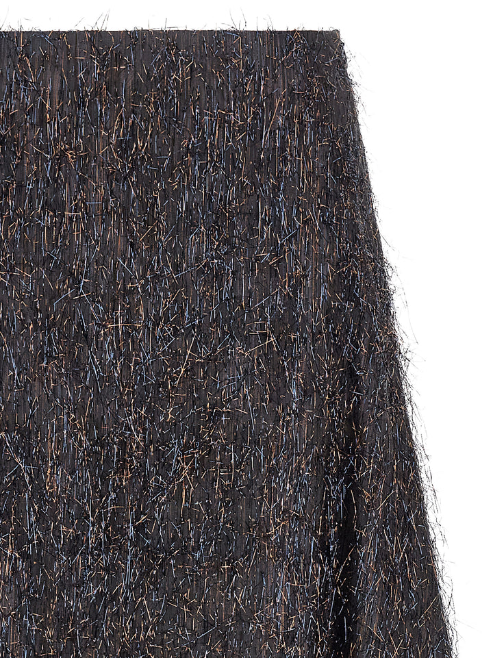 Peserico Blue Viscose Midi Skirt