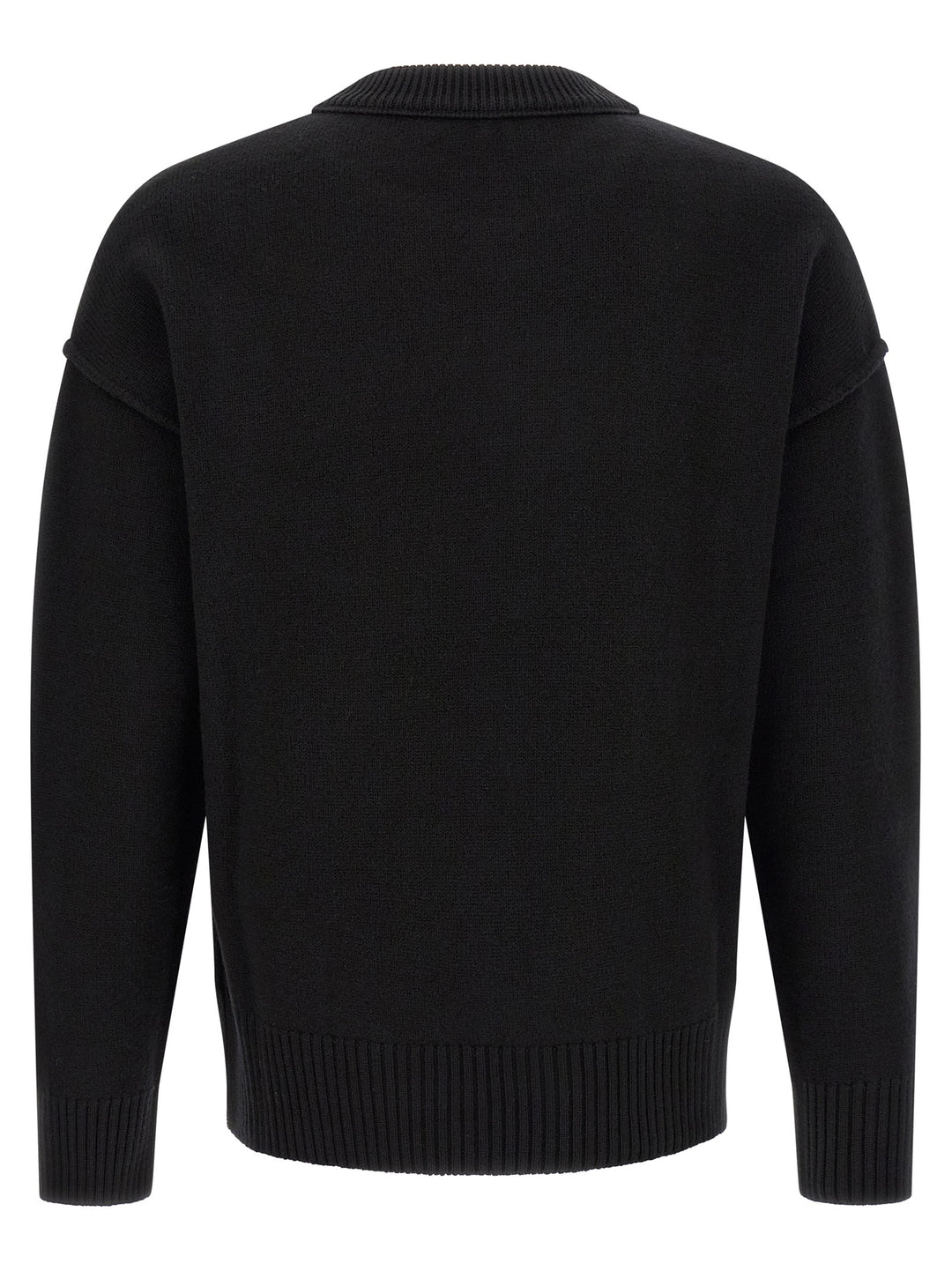 Ami Paris Black Wool Cardigan