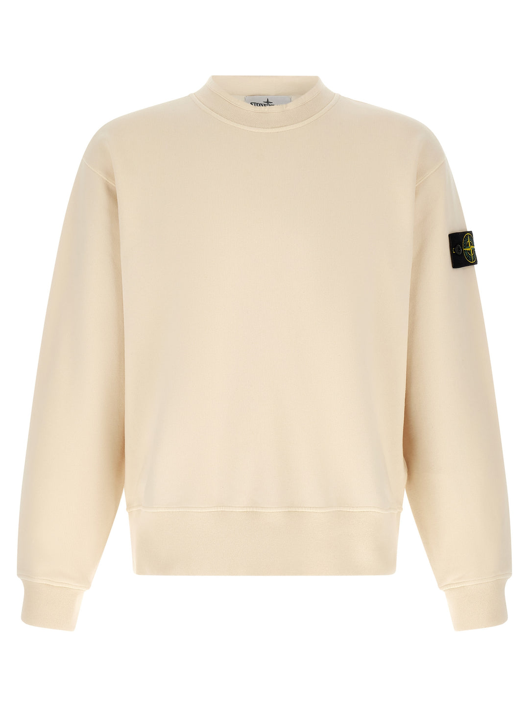 Stone Island White Cotton Sweatshirt