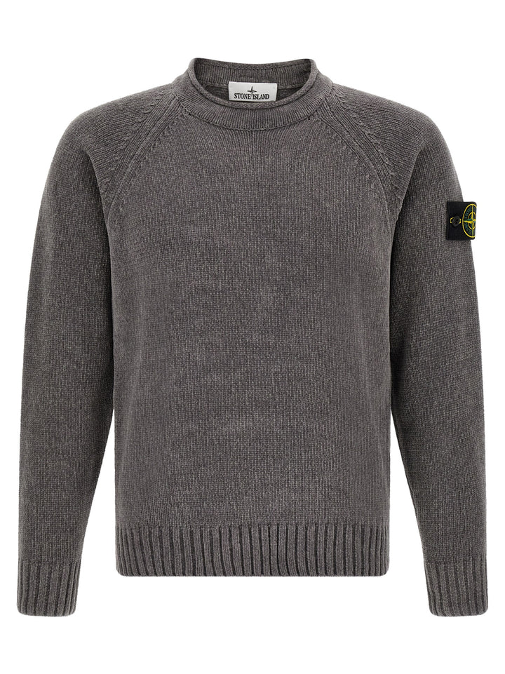 Stone Island Gray Cotton Cardigan