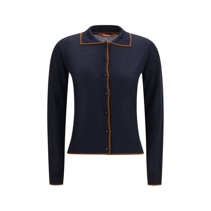Max Mara Blue Silk Cardigan