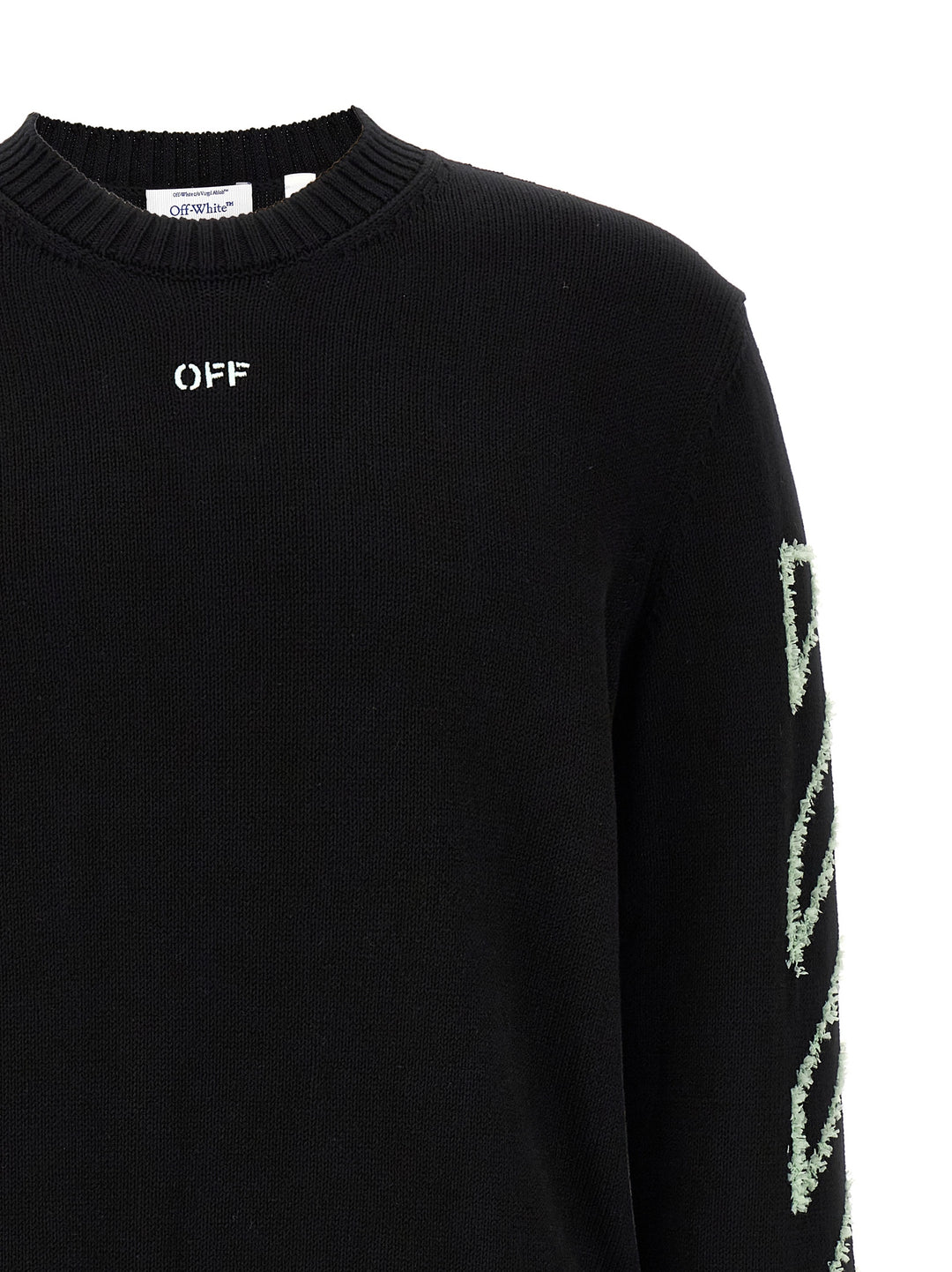 Off-White Black Cotton Cardigan