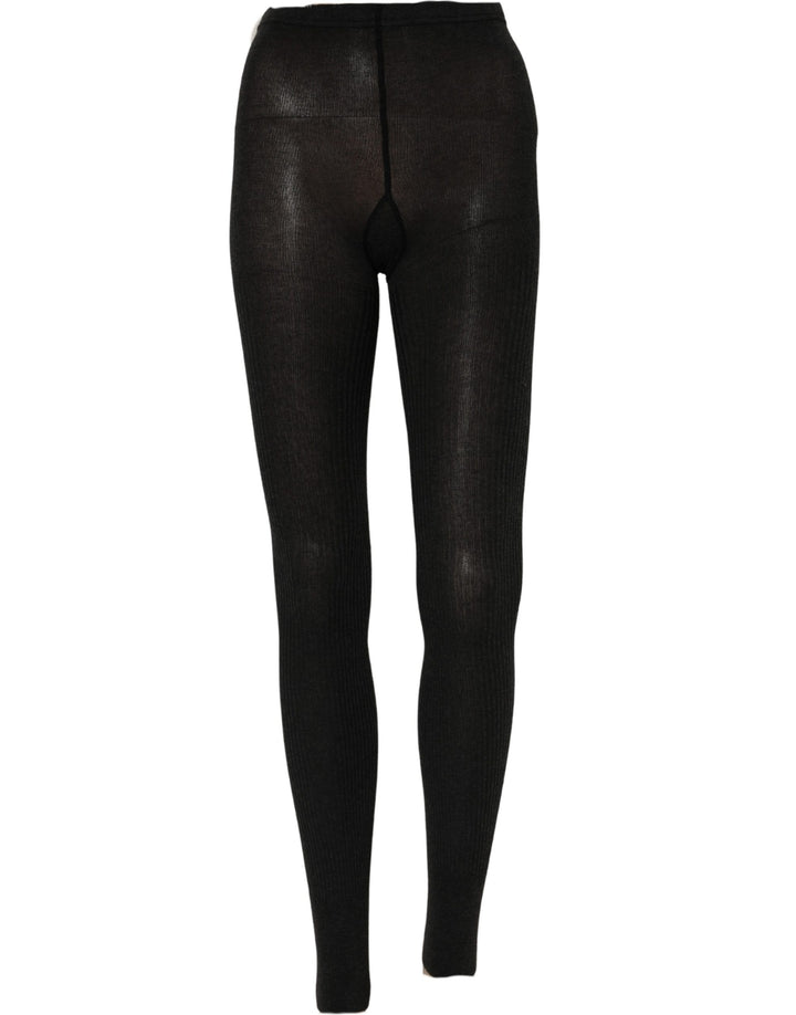 Dolce &amp; Gabbana Gray Cotton Tights Stocking Pantyhose Socks