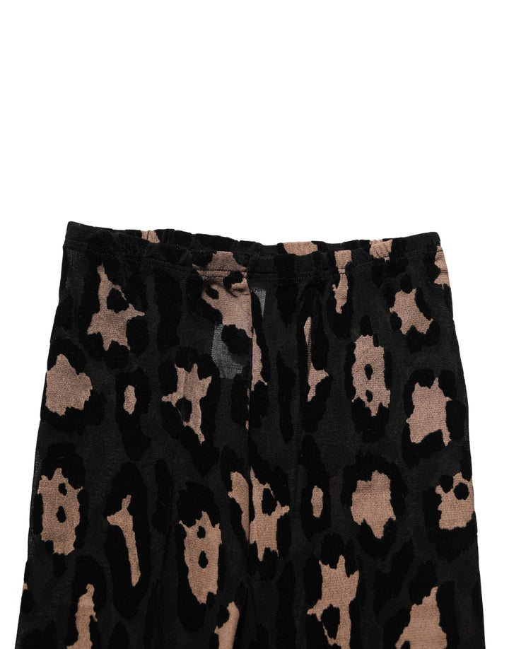Dolce &amp; Gabbana Black Leopard Nylon Tights Stocking Pantyhose Socks