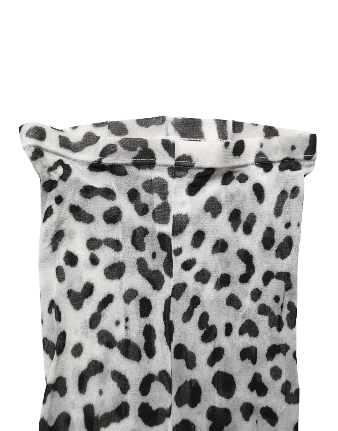 Dolce &amp; Gabbana Gray Leopard Nylon Tights Stocking Pantyhose Socks