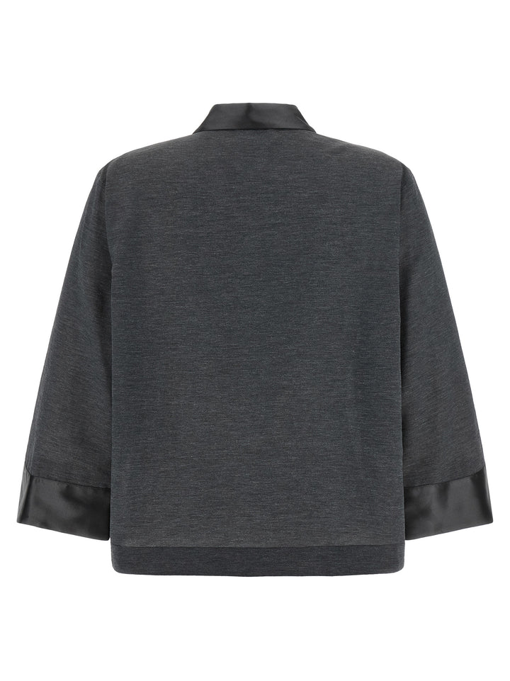 Peserico Gray Lyocell Blouse