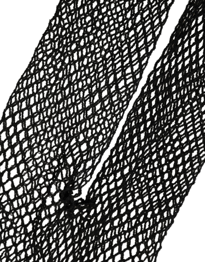 Dolce &amp; Gabbana Black Fishnet Nylon Tights Stocking Pantyhose Socks