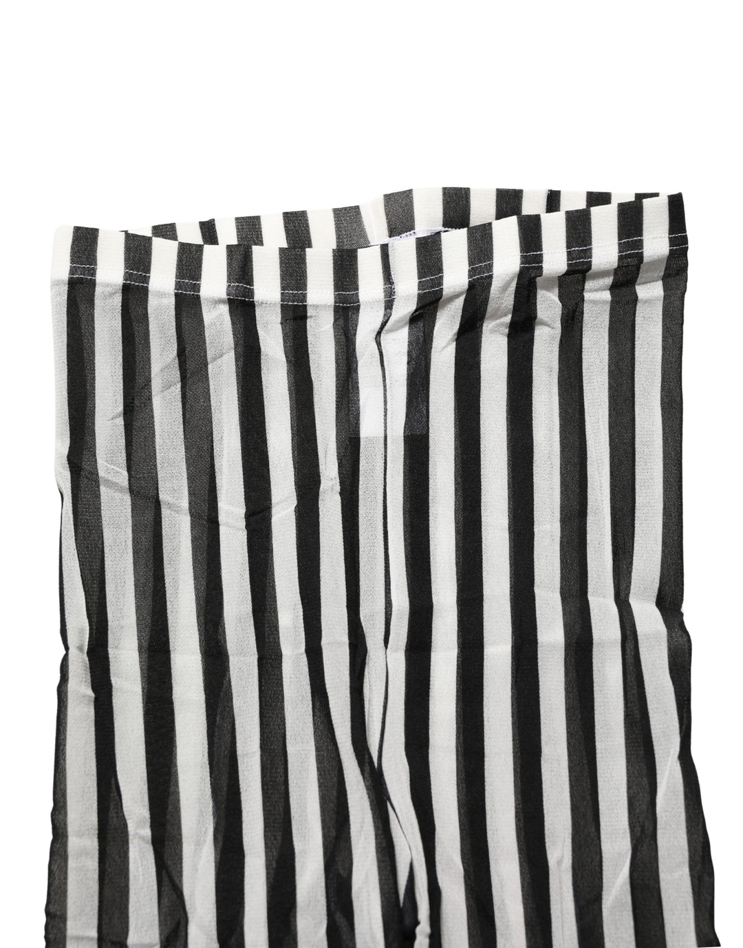 Dolce &amp; Gabbana Black White Stripes Tights Stocking Pantyhose Socks