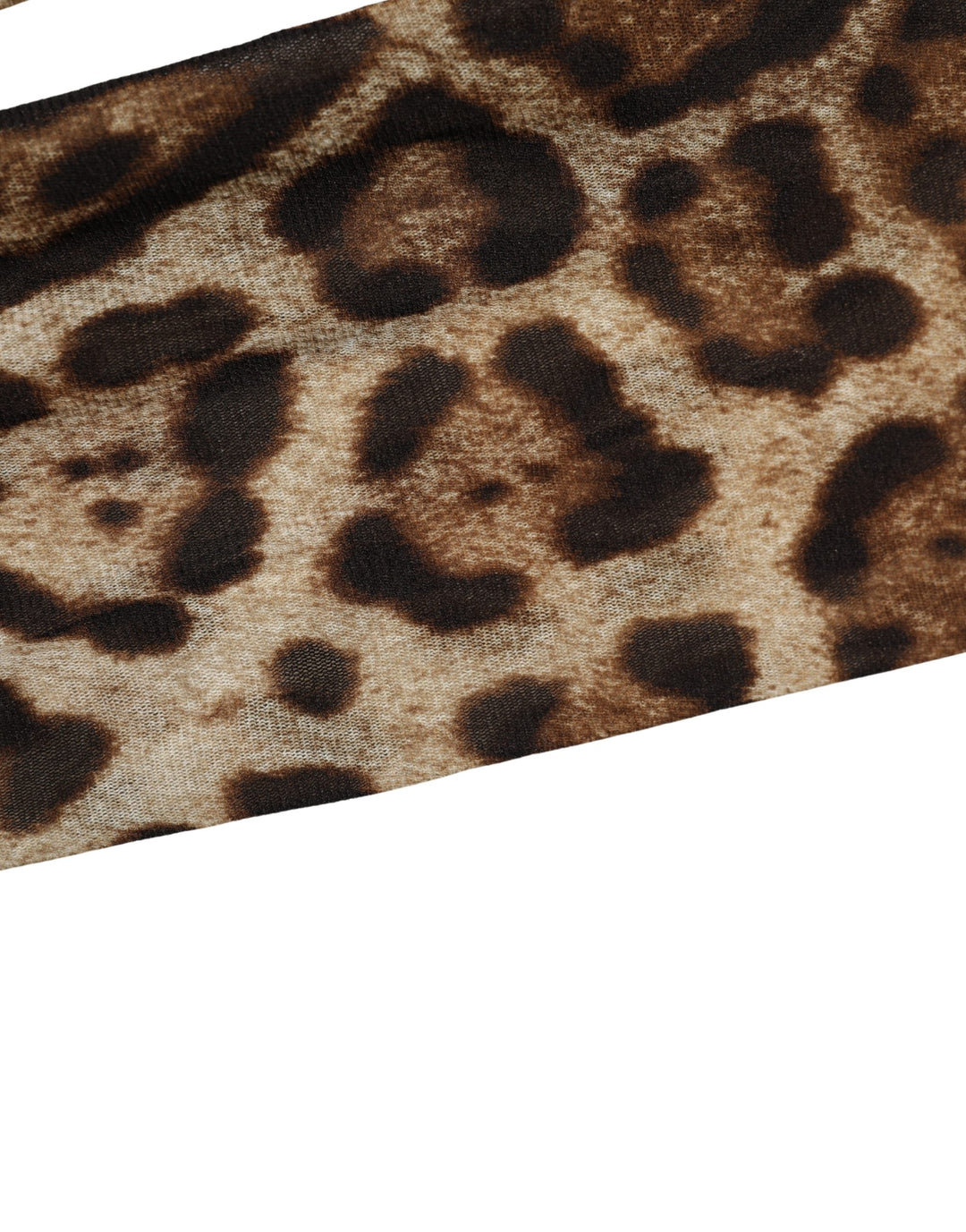 Dolce &amp; Gabbana Brown Leopard Nylon Tights Stocking Pantyhose Socks