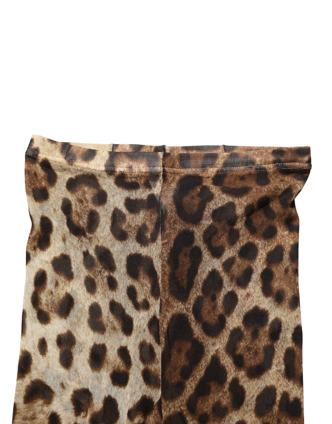 Dolce &amp; Gabbana Brown Leopard Nylon Tights Stocking Pantyhose Socks