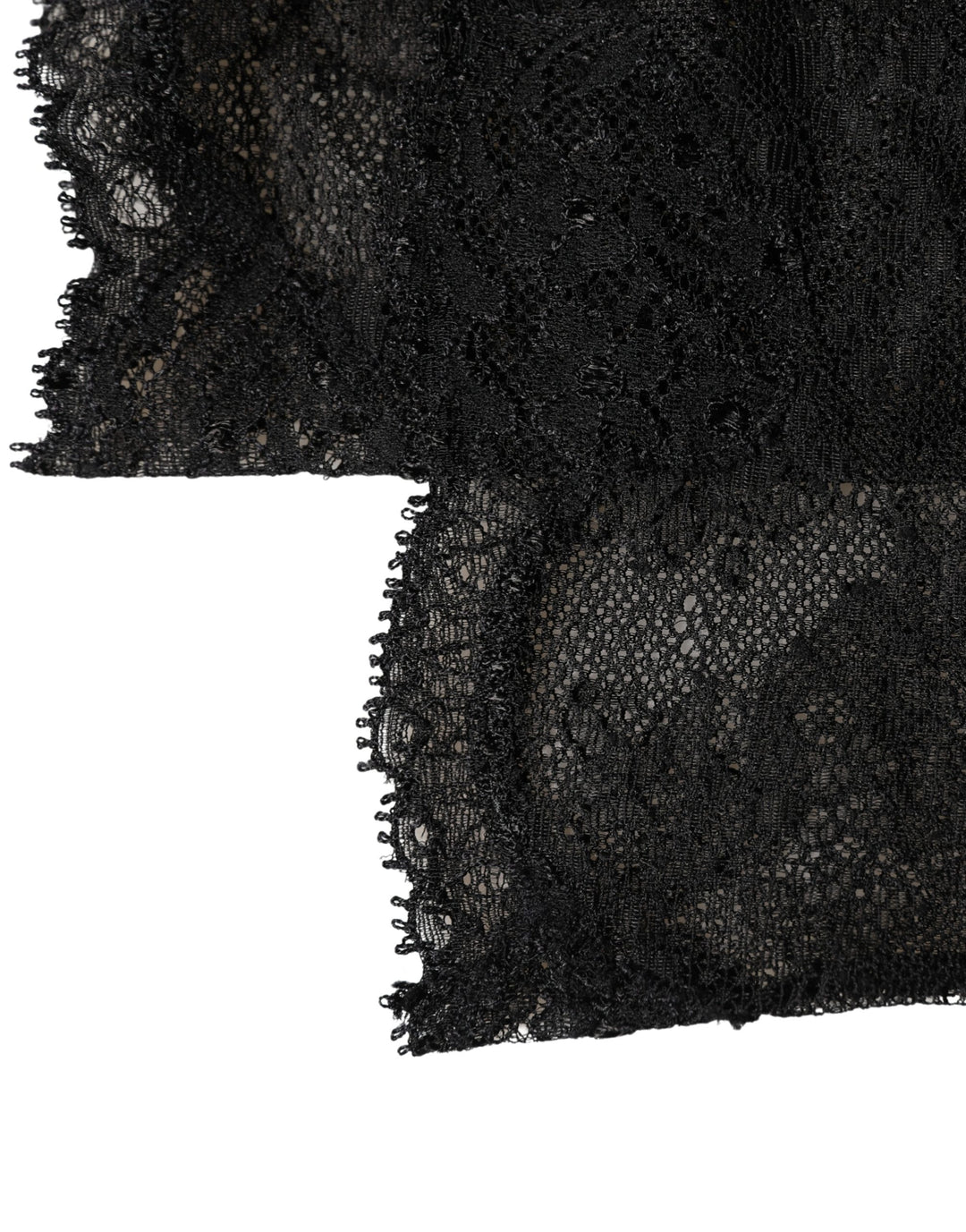 Dolce &amp; Gabbana Black Floral Lace Nylon Stretch Knee High Socks
