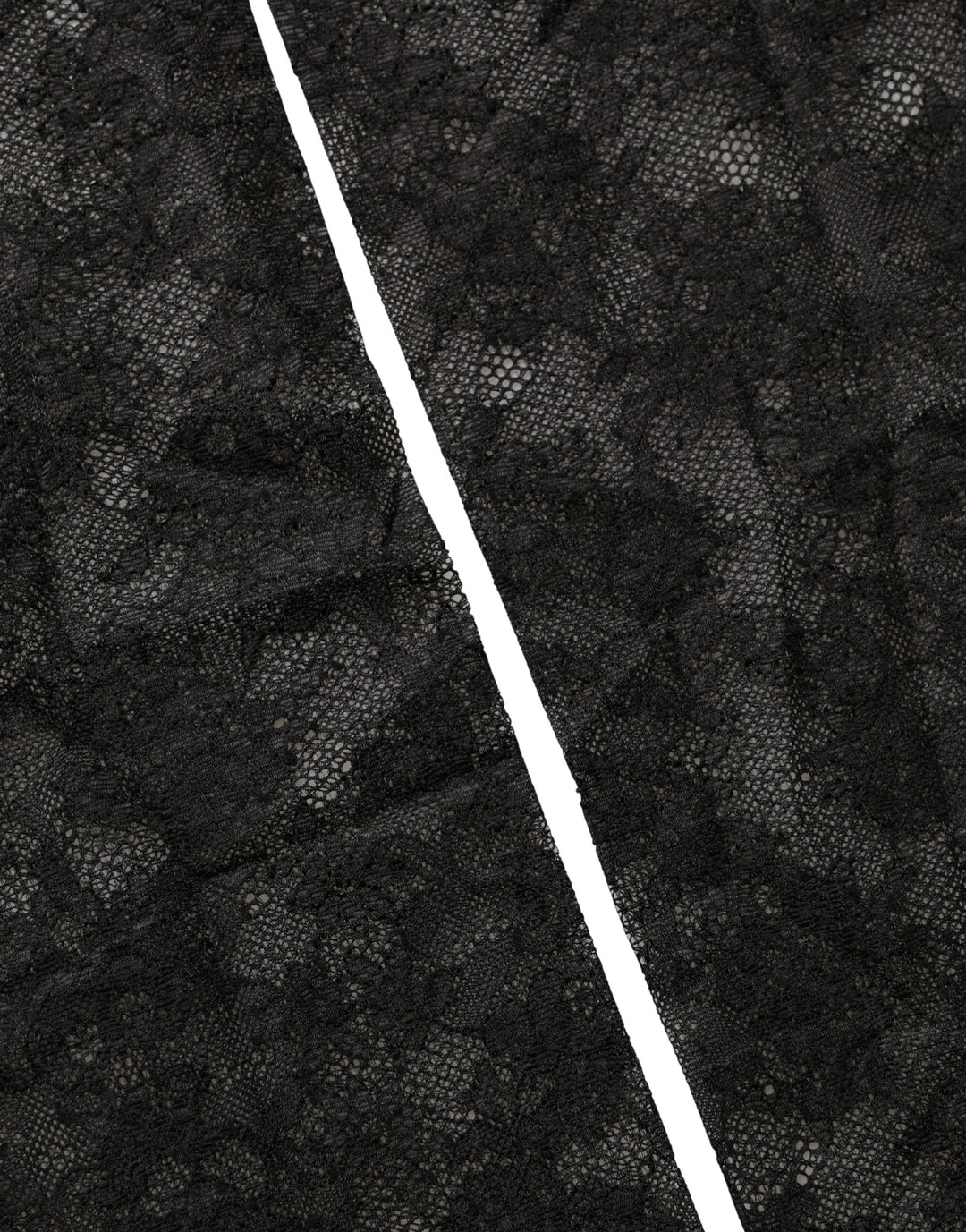 Dolce &amp; Gabbana Black Floral Lace Nylon Stretch Knee High Socks