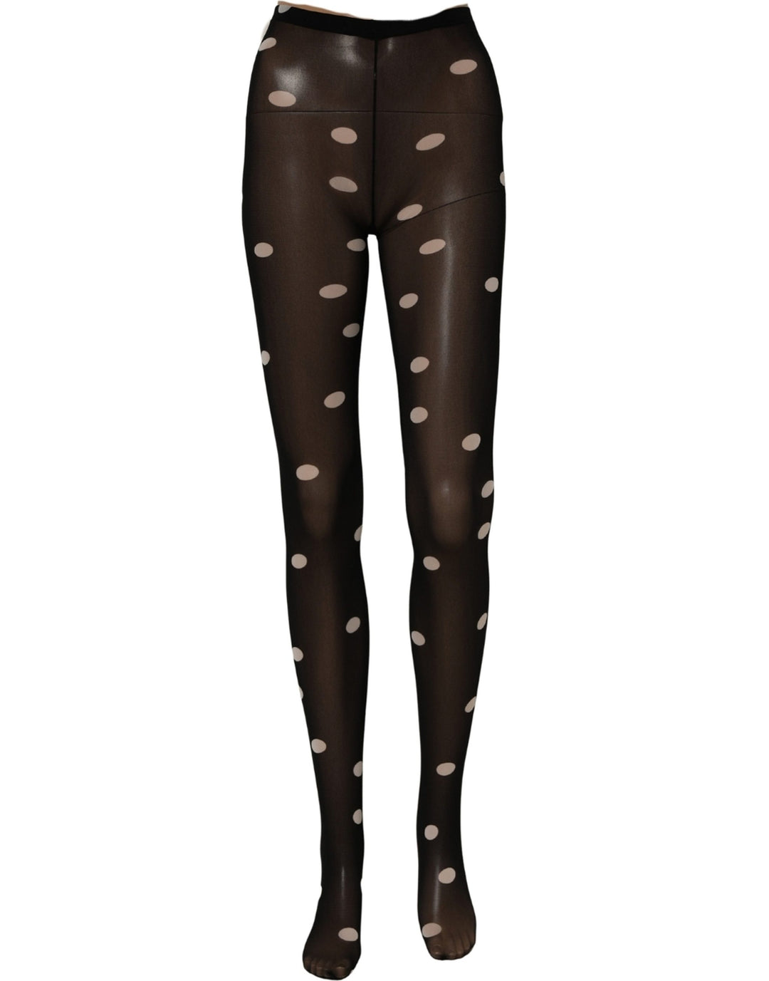 Dolce &amp; Gabbana Black Polka Dot Tights Stockings Pantyhose Socks
