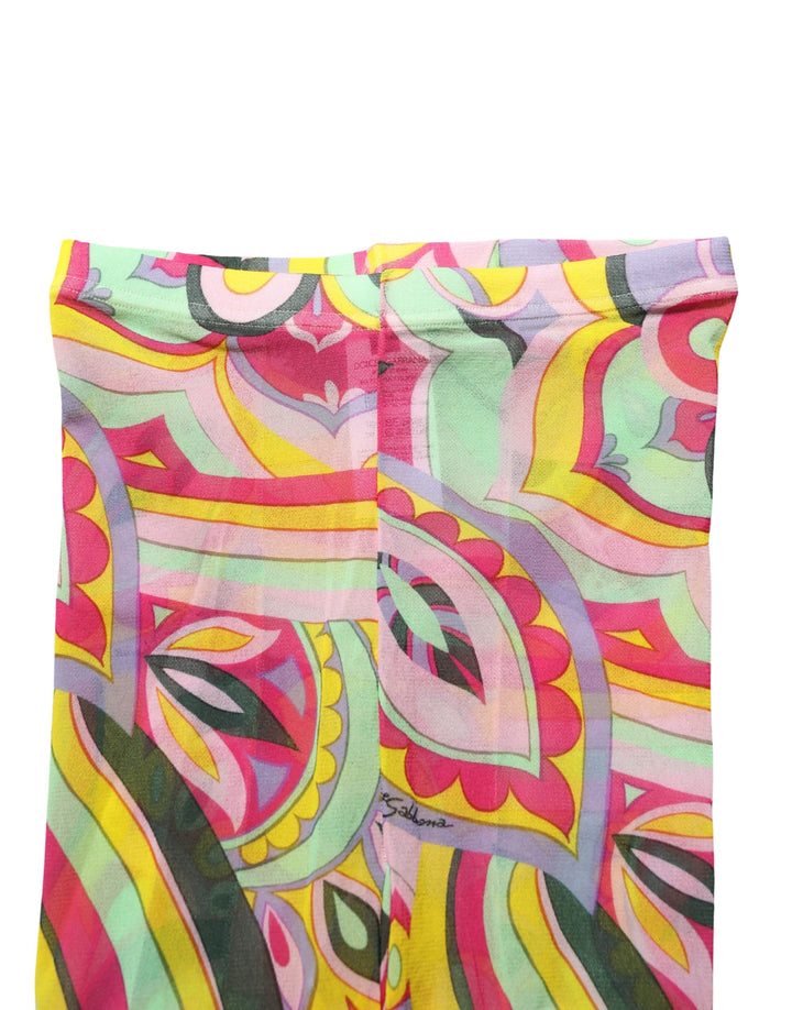Dolce &amp; Gabbana Multicolor Floral Print Tights Stockings Socks