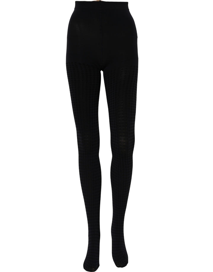 Dolce &amp; Gabbana Black Nylon Tights Stocking Pantyhose Socks