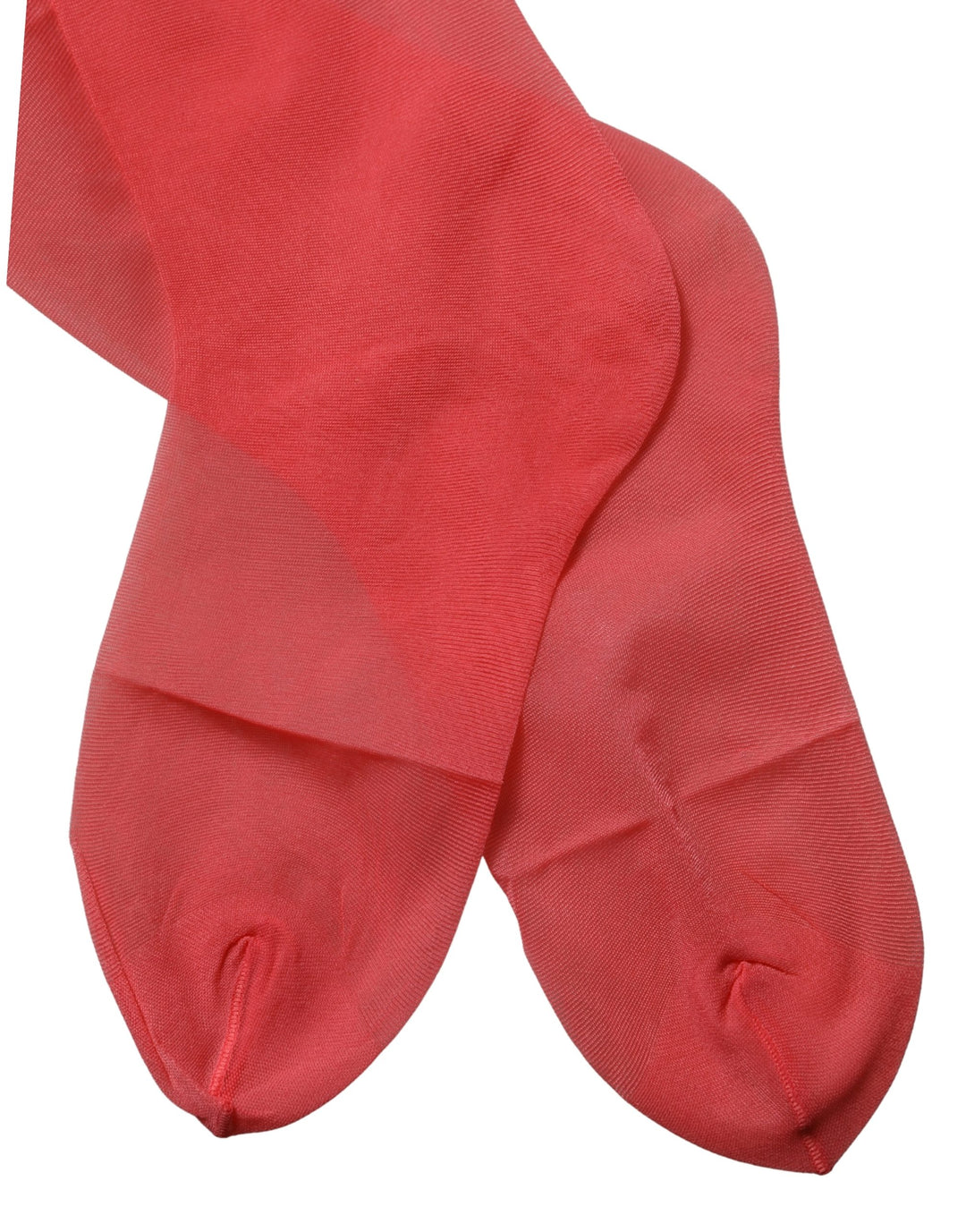 Dolce &amp; Gabbana Red Nylon Mesh Sheer Calf Long Accessory Socks
