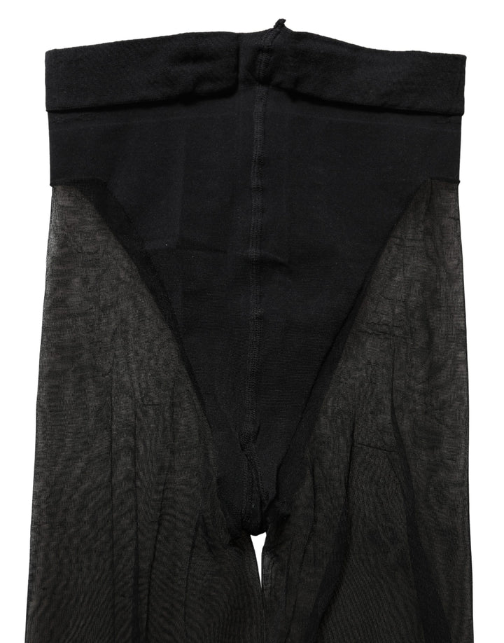 Dolce &amp; Gabbana Black Nylon Sheer Tights Stockings Pantyhose Socks