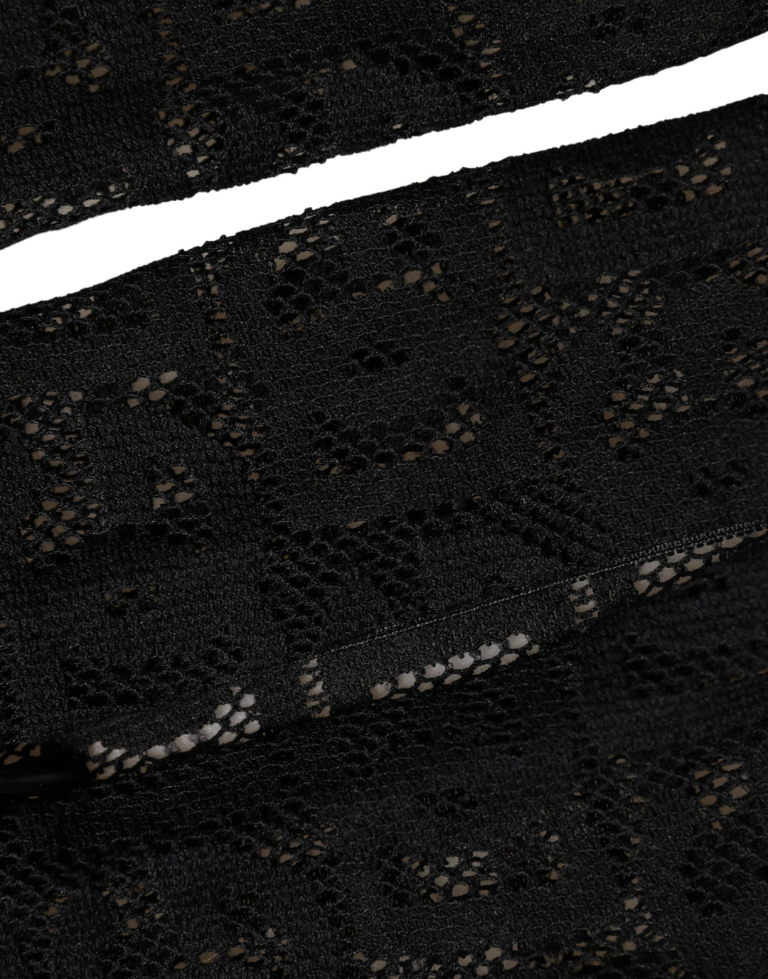 Dolce &amp; Gabbana Black DG Logo Sheer Nylon Thigh High Socks