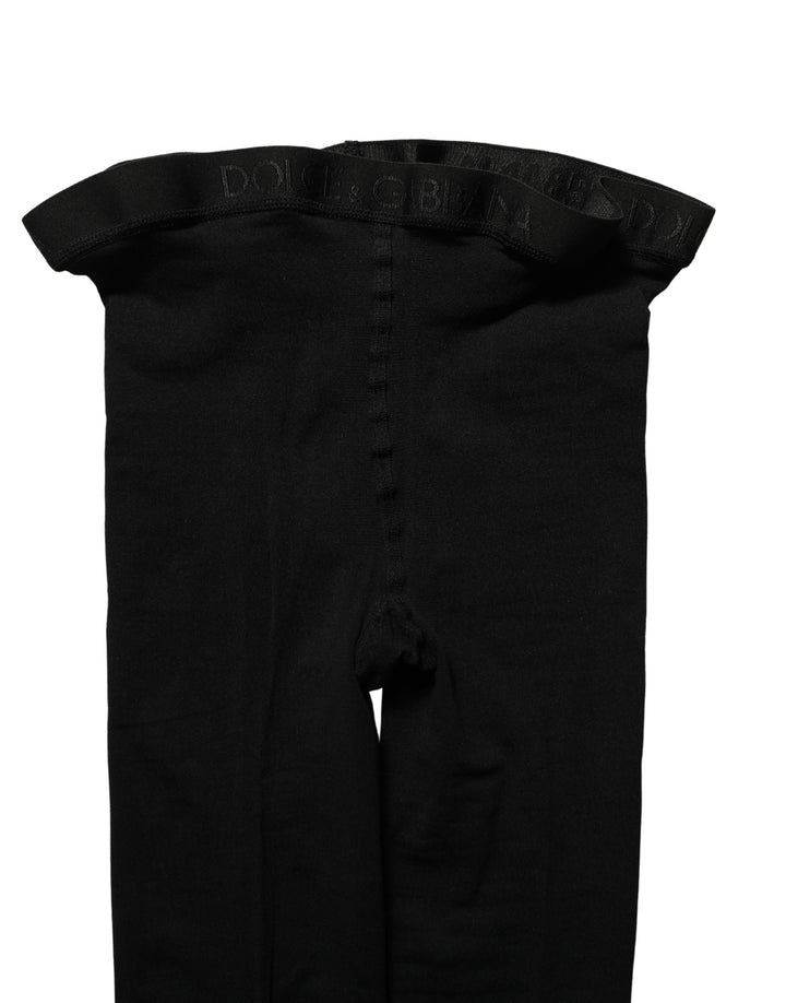 Dolce &amp; Gabbana Black Nylon Tights Stockings Pantyhose Socks