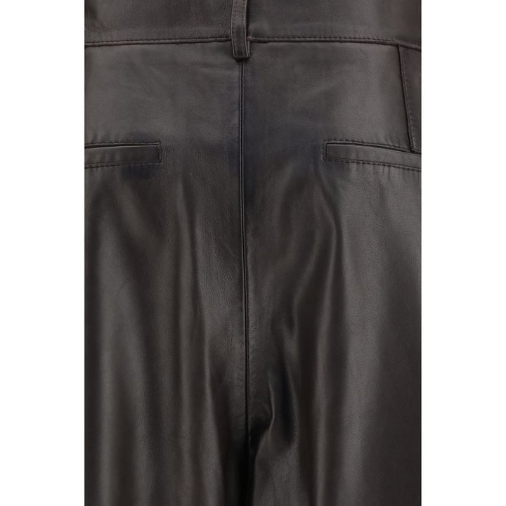 P.A.R.O.S.H. Brown Leather Pants