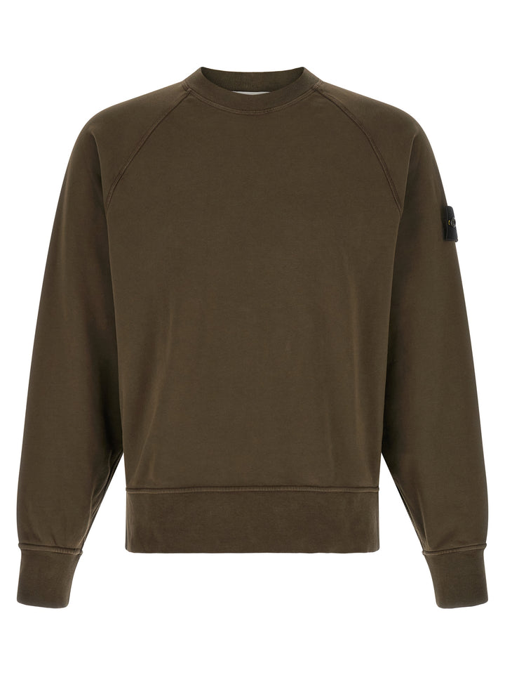 Stone Island Gray Cotton Sweatshirt