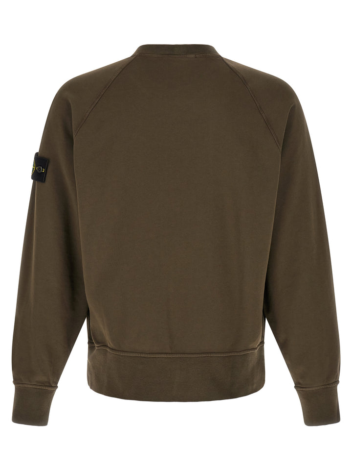 Stone Island Gray Cotton Sweatshirt