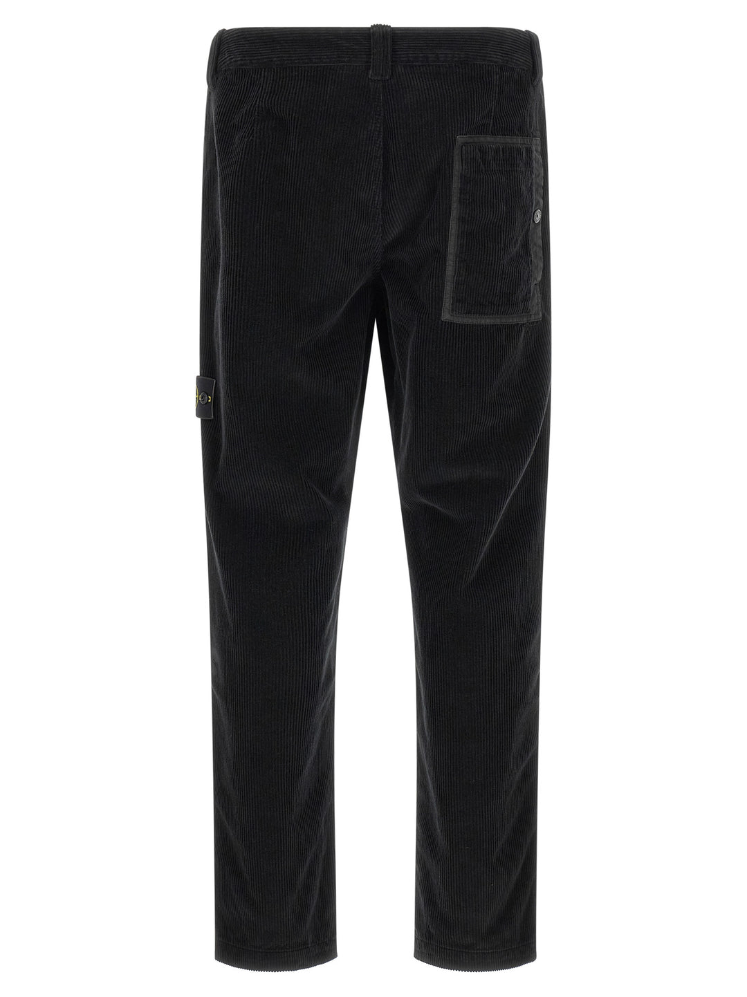 Stone Island Black Cotton Casual Pants