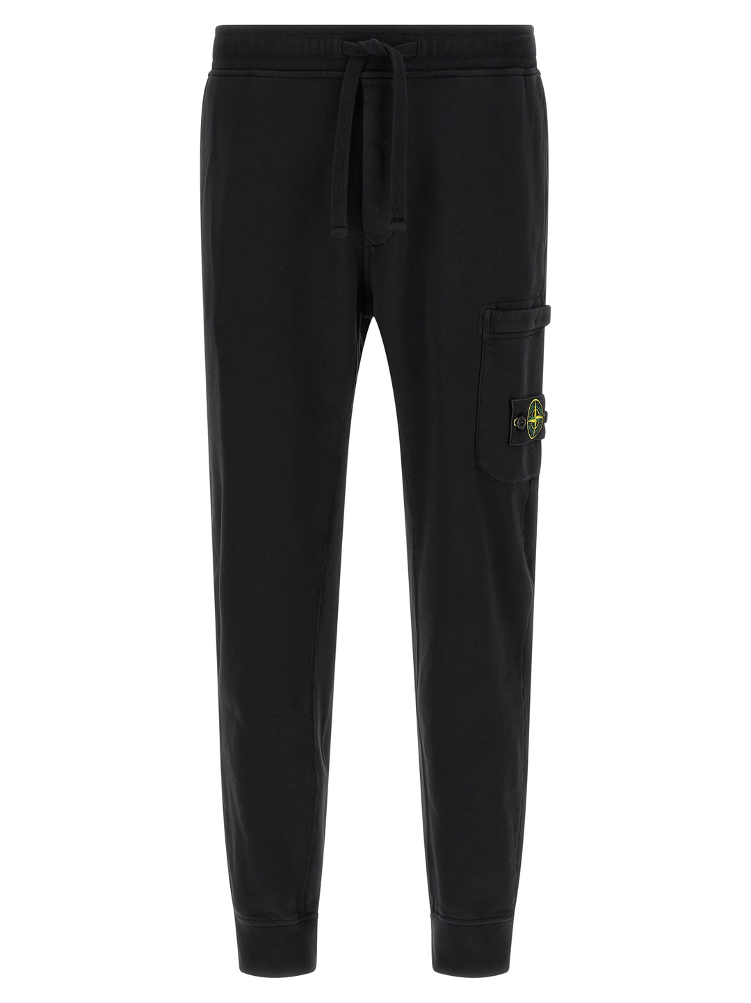 Stone Island Black Cotton Joggers (Workout Pants)