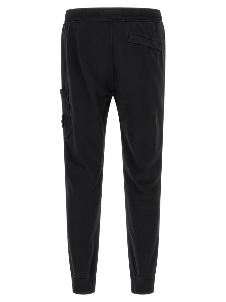 Stone Island Black Cotton Joggers (Workout Pants)