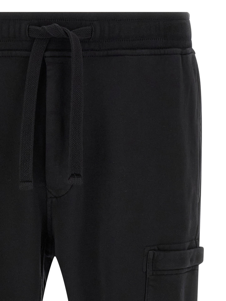 Stone Island Black Cotton Joggers (Workout Pants)