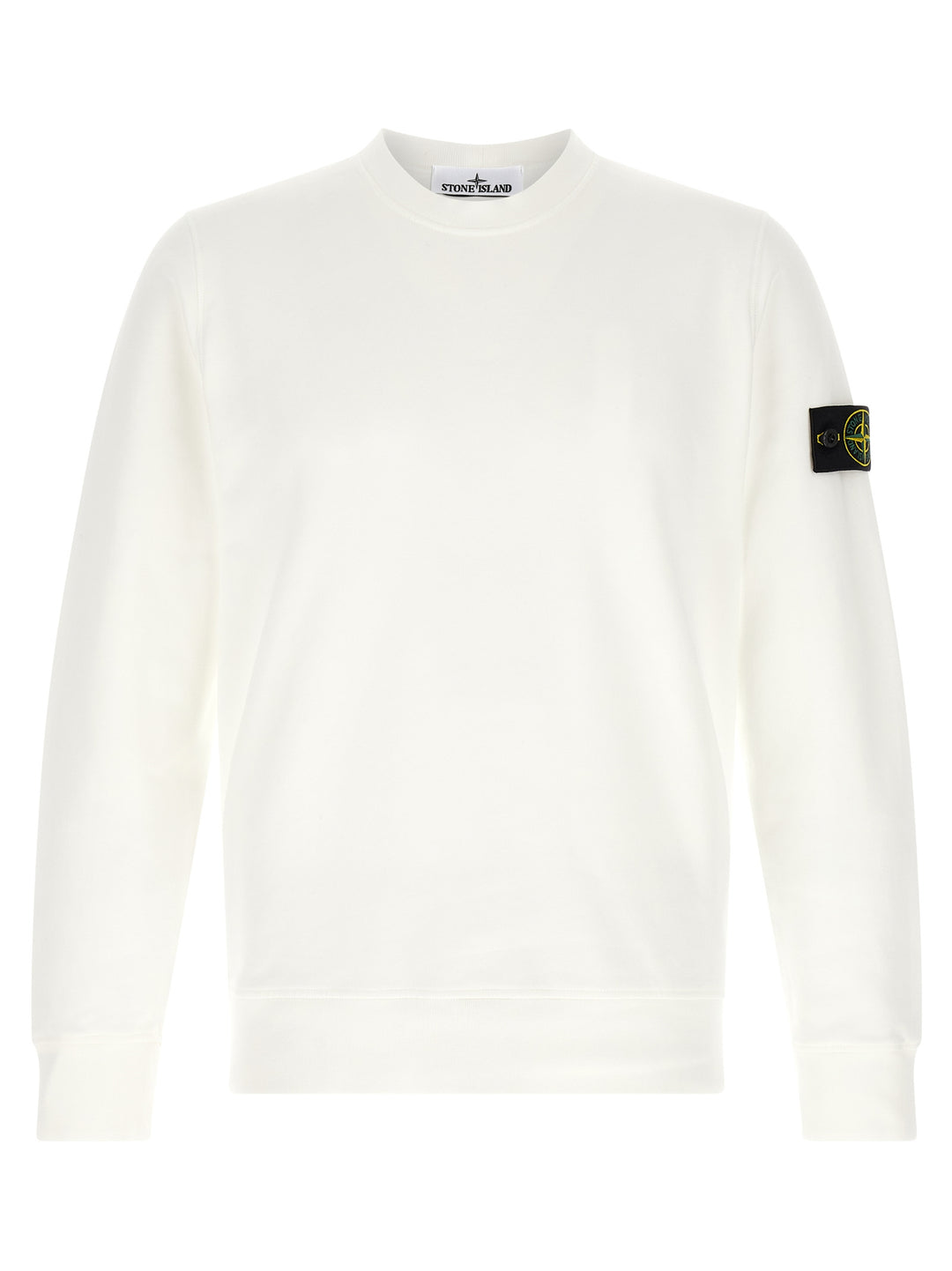 Stone Island White Cotton Sweatshirt